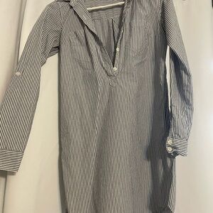 Striped Long Sleeve Shirt Dress